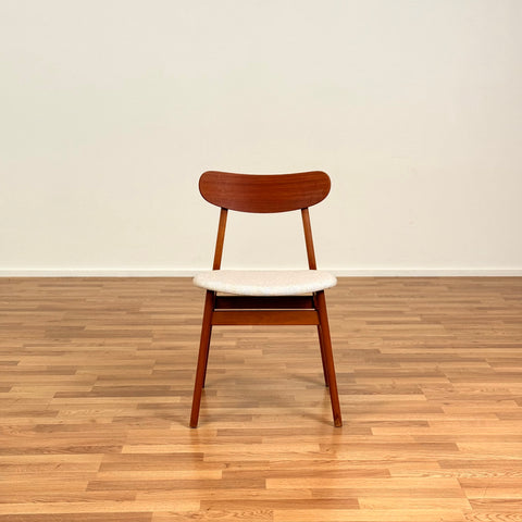 Set of 8 dining chairs in teak & beech, 1950s-60s, Denmark