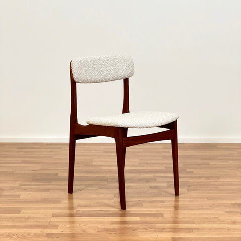Set om 6 matstolar i teak av B. Rasmussen, Thorso Mobelfabrik, 1950-60-tal, Danmark