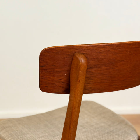 Set om 4 matstolar i teak och bok, av Farstrup, 1950-60-tal, Danmark