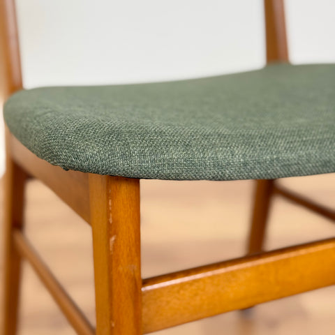 Set of 6 dining chairs in beech & teak, Farstrup, Denmark - Beyo Vintage