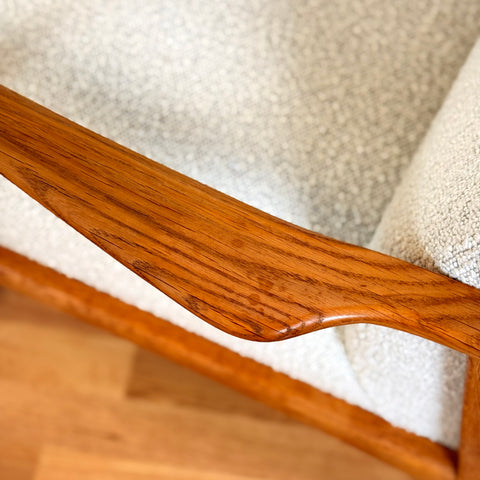 Armchair in solid oak, 1950s-60s Denmark