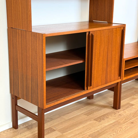 Bookshelf system in teak, 6 sections, 1950s-60s, Sweden - Beyo Vintage