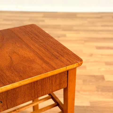 Side table in teak & beech, 1950s-60s, Sweden
