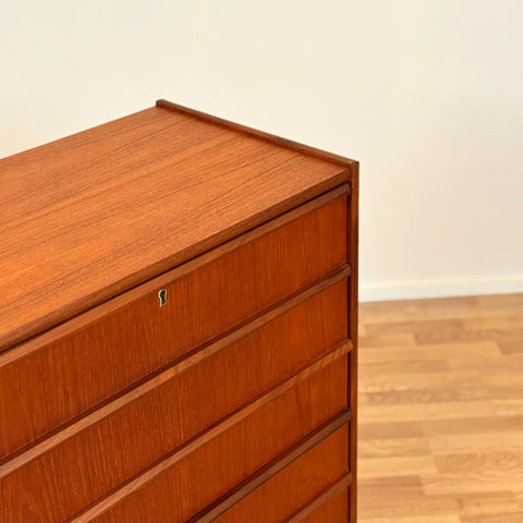 Chest of drawers in teak, 1950s-60s, Denmark