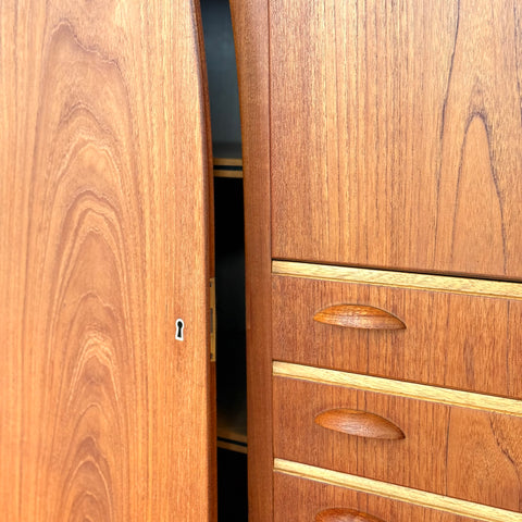 Highboard in teak by Omann Jun, 1950s-60s, Denmark - Beyo Vintage