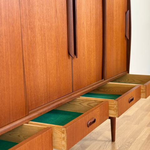 Highboard in teak, 1950s-60s, Denmark - Beyo Vintage