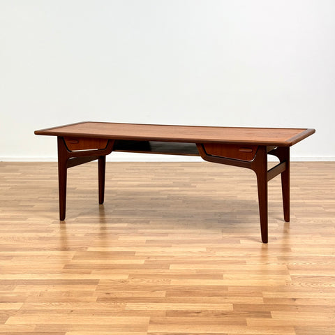 Coffee table with 4 drawers in teak, 1950s-60s, Denmark - Beyo Vintage