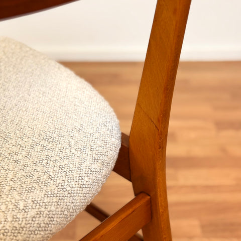 Set of 6 dining chairs in beech & teak, by Farstrup, 1950s-60s, Denmark