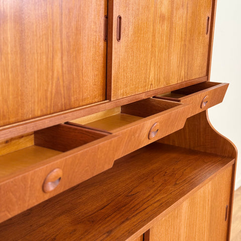 Highboard in teak, 1950s-60s, Denmark - Beyo Vintage