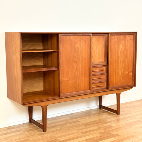 Highboard in teak, 1950s-60s, Denmark - Beyo Vintage