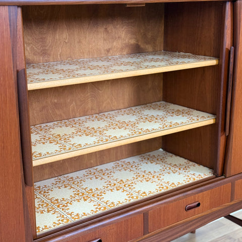 Highboard in teak, 1950s-60s, Denmark - Beyo Vintage
