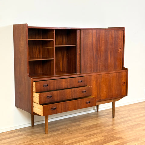 Highboard in teak, 1950s-60s, Denmark - Beyo Vintage