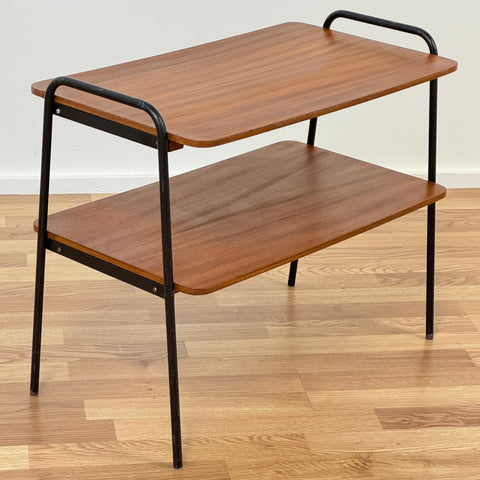 Small side table in teak & metal - Beyo Vintage