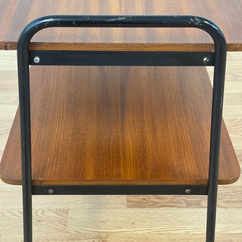 Small side table in teak & metal - Beyo Vintage