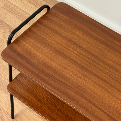 Small side table in teak & metal - Beyo Vintage